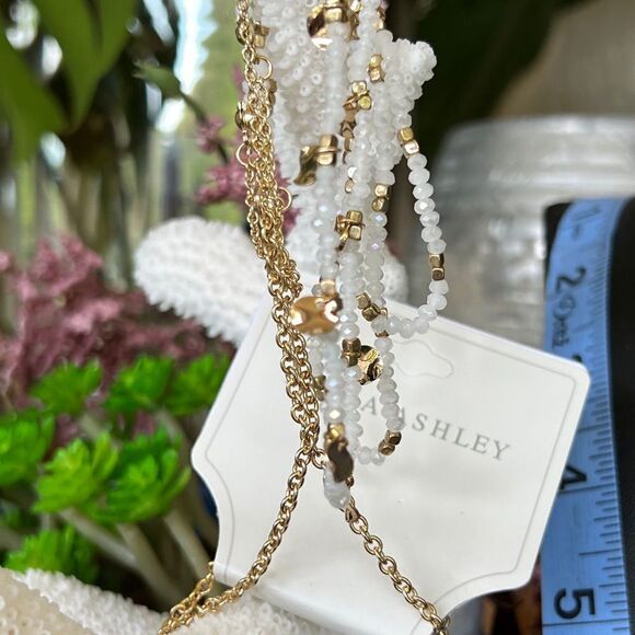 Gold Pearl Layered Laura Ashley Necklace  $16 or bundle 3 for $25 - Picture 7 of 8
